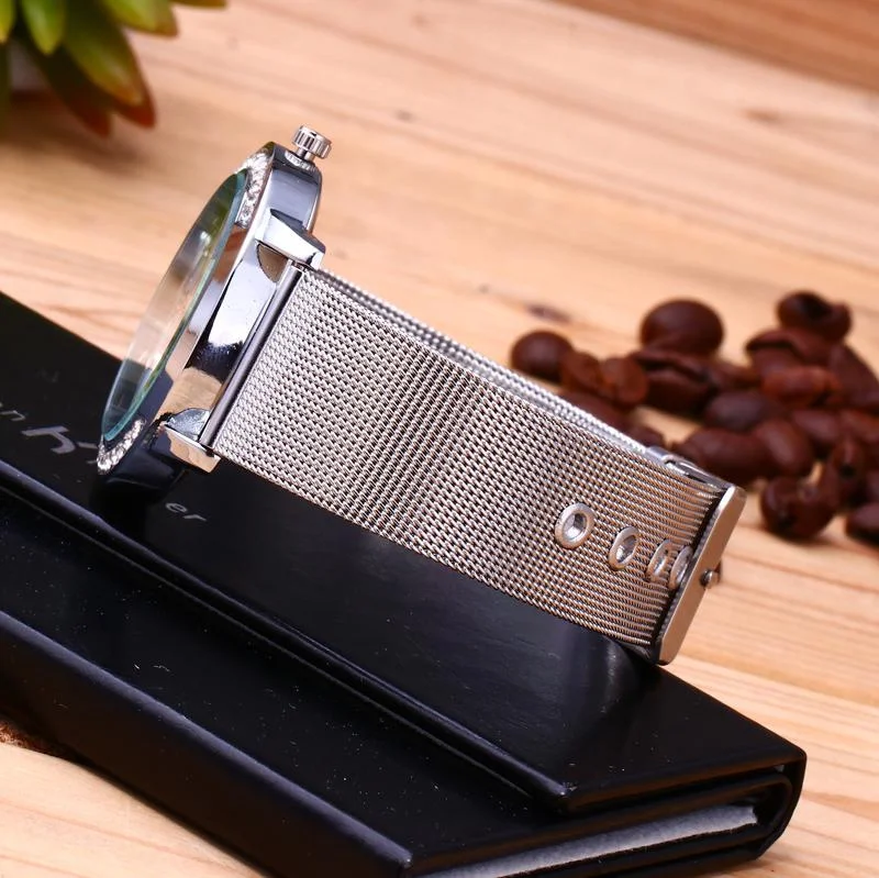 
Best Selling All-match Luxurious Women Diamond Watches Stainless Steel Watch Custom Logo 