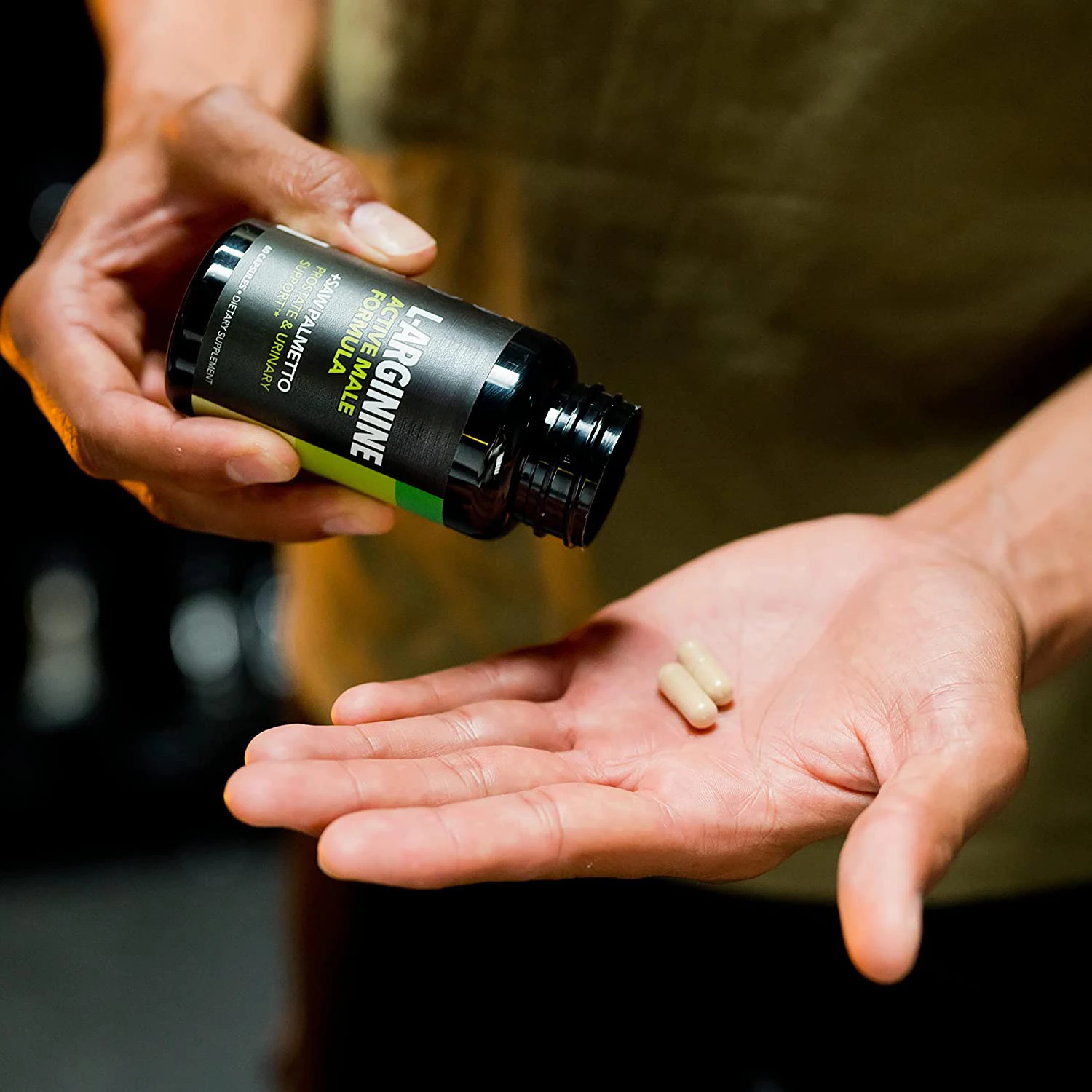 L Arginine Vegan Capsules Active Male Supplement for Nitric Oxide Boost Increases Blood Flow and Improves Prostate Support