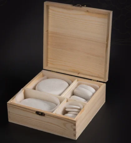 
14pcs SPA Natural Jade cold Massage Stone kit Jade Hot Massage Therapy Energy relaxa 