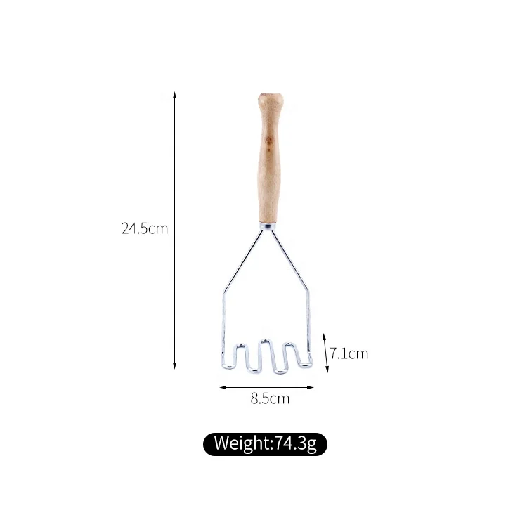 Useful Kitchen Accessories Handy and practical Potato Press With Wood Handle for Fruit And Vegetable Mud