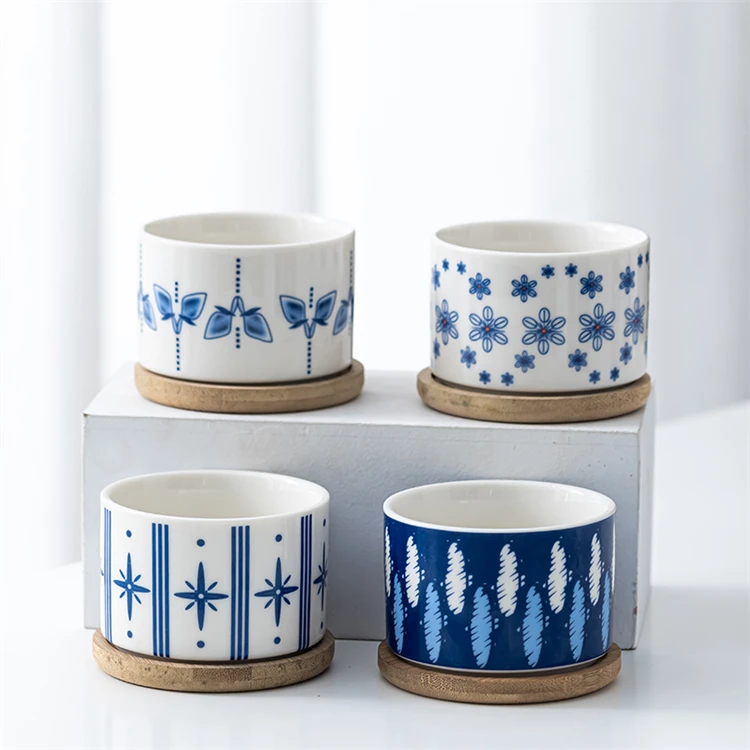 Home Decor Small Mini Nordic Ceramic Succulent White Flower Pot Flower Pots And Planters