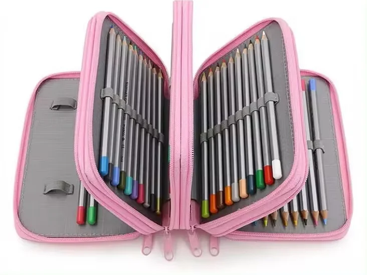 School Waterproof Oxford Teenage Color Pencil Big Capacity Pencil Case