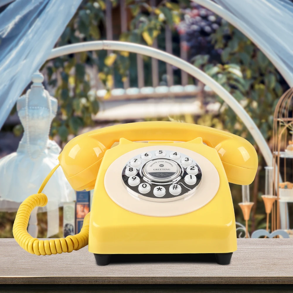 Modern Guestbook Telephone Audio Guest Book Phone Blue Red Yellow Wedding Audio-guest-book  Audio Guest Book Phone