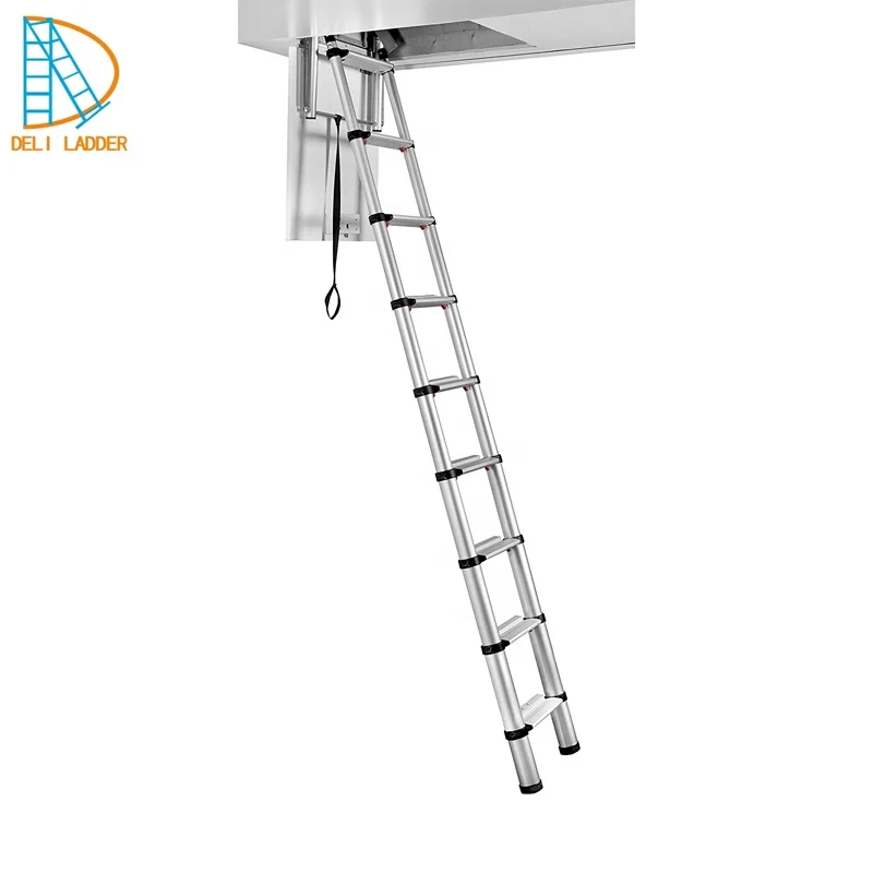 Strong Aluminium Loft Attic Retractable Telescopic Ladder