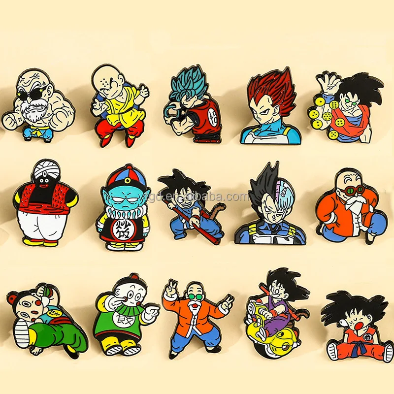 Anime Dragon Gukong balles special medal cute Badges Button brooch pins hard enamel anime shirt lapel pins