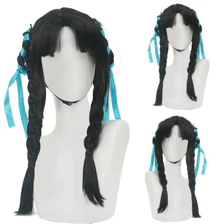 Wholesale Cosplay 30cm Short Black Wig Synthetic Anime Cosplay Wigs