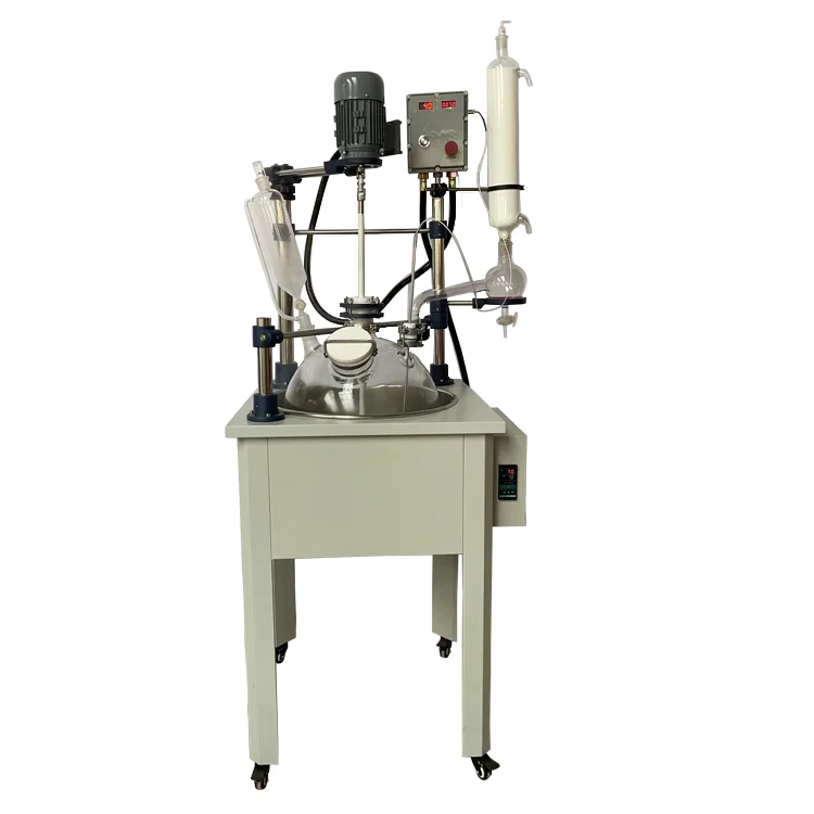 10-200L Single layer glass reactor lab single glass reactor 20L glass reactor