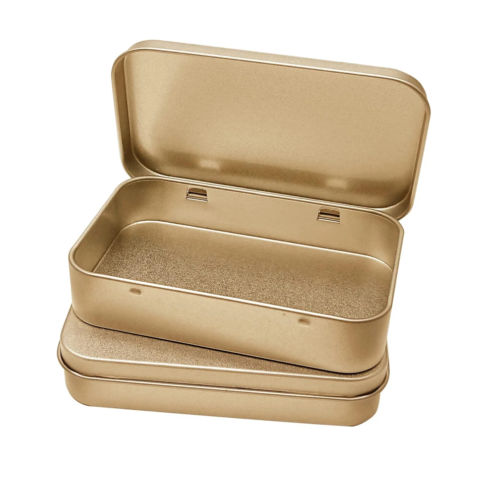 Empty Mini Portable Small Storage Kit Metal Tin Container Box With Lid
