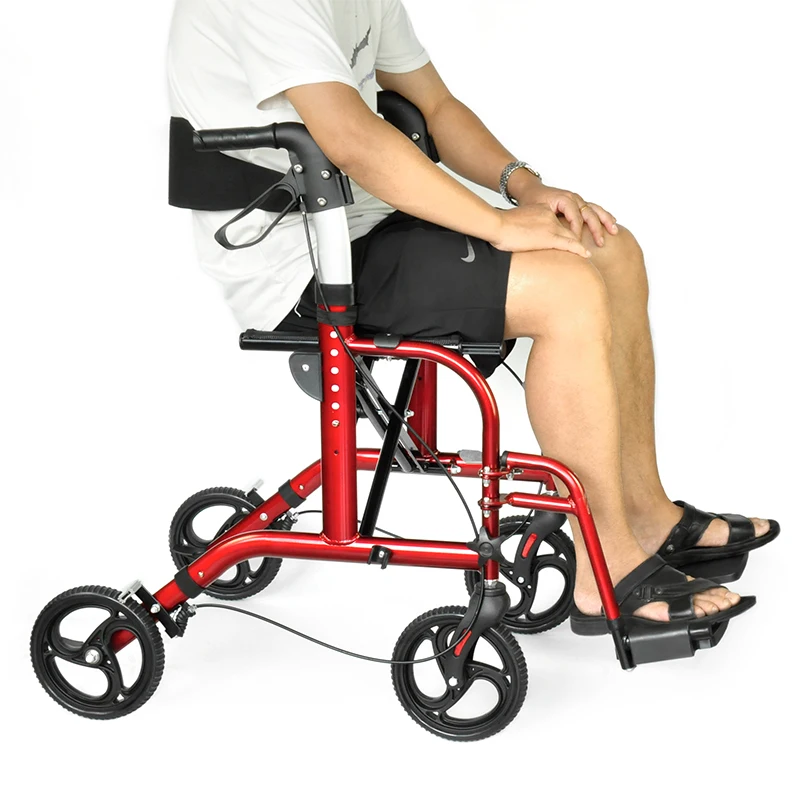 BQ1001A China Manufacturers lightweight 4 Wheel Adult Folding Aluminum Walker Rollator for disabled person
