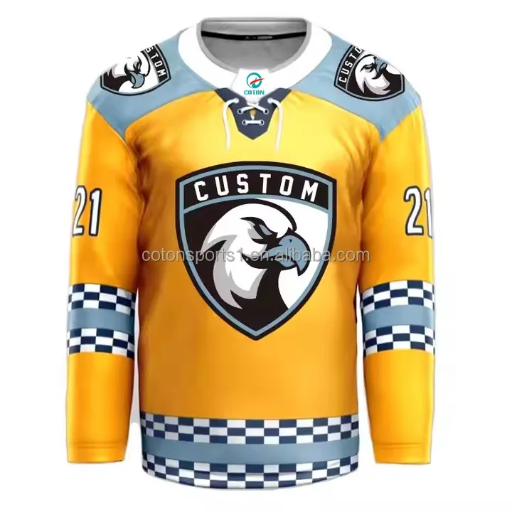 Custom training Ice Hockey wear Stitched Embroidery sublimated sportswear Reversible Youth Men hockey Jersey for team
