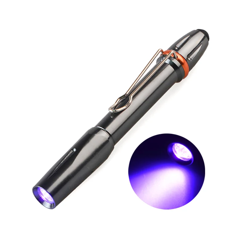 TOPCOM Professional UV Pen Light High Quality Patent UV Mini Pocket 365nm Keychain LED Flashlight Torch Light Lamp