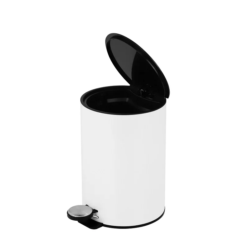 Stainless steel trash bin ABS thin cover soft closing pedal bin dustbin bathroom kitchen use Durable