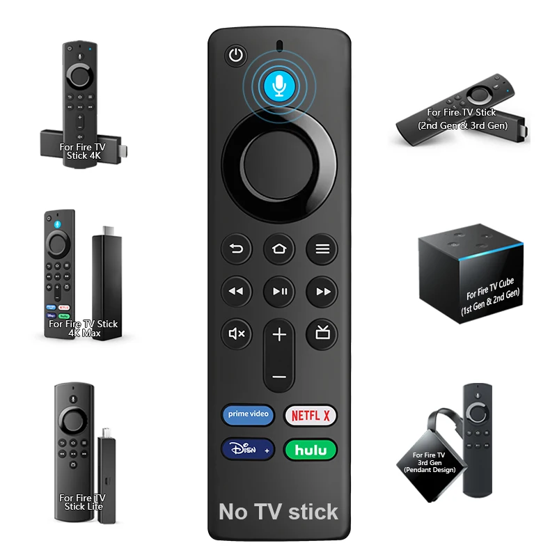 L5B83G Smart Voice Universal Fire Stick Remote Control for Amazon Fire TV Stick 4K Max Lite 1st 2nd 3rd Gen Bundle Cube