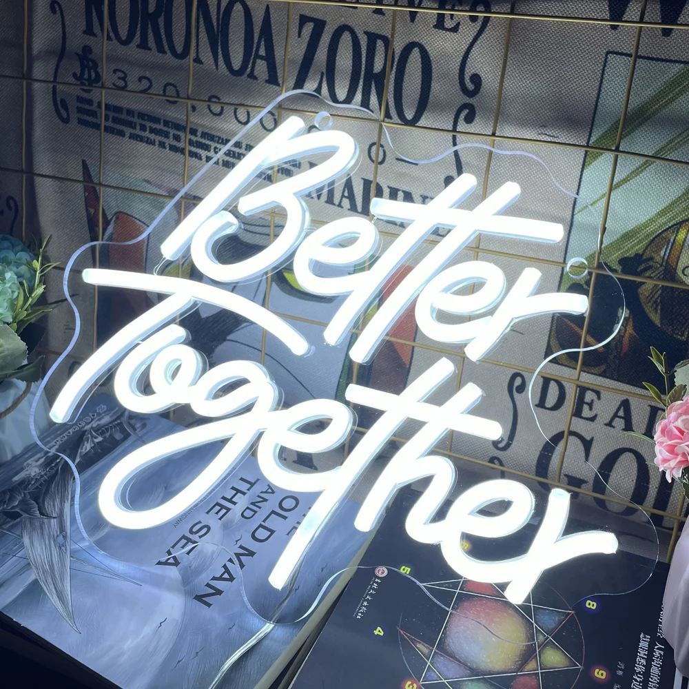 NO MOQ Led Neon Lights Sign Fast delivery Neon Sign Led Better Together Neon Sign