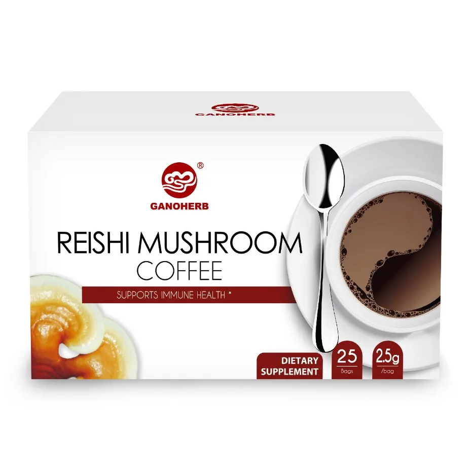 Популярный в Америке черный мгновенный кофе Lingzhi Ganoderma Coffee с экстрактом Рейши