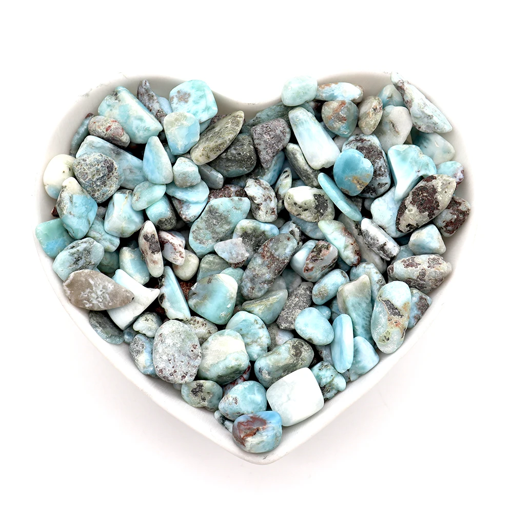 Popular gem stones natural larimar stone chip for decoration or collection