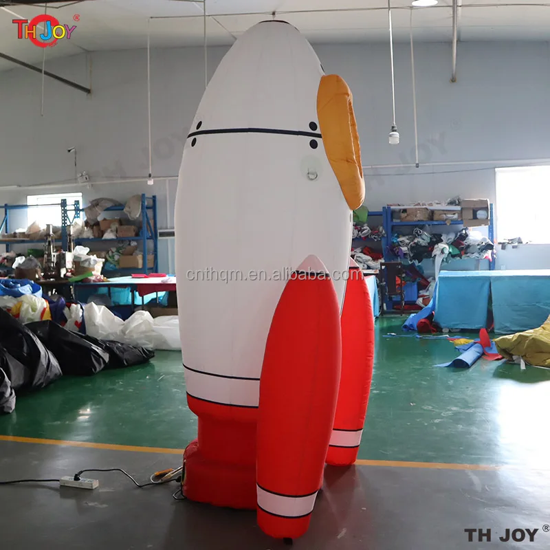 Premium 3m10ft Tall Giant Inflatable Rocket with LED Light Free Air Shipping to Your Doorstep