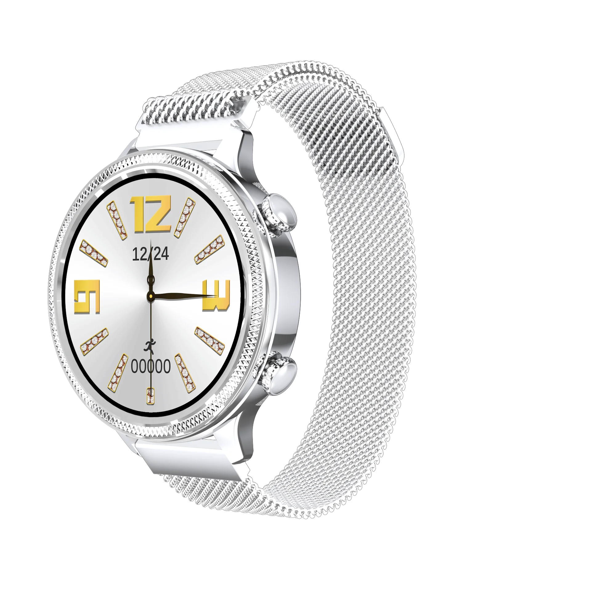 Exquisite Fashion Round Smart Watches for Women Menstrual Reminder Android Waterproof Fitness Tracker Mobile Wrist Smart Watch