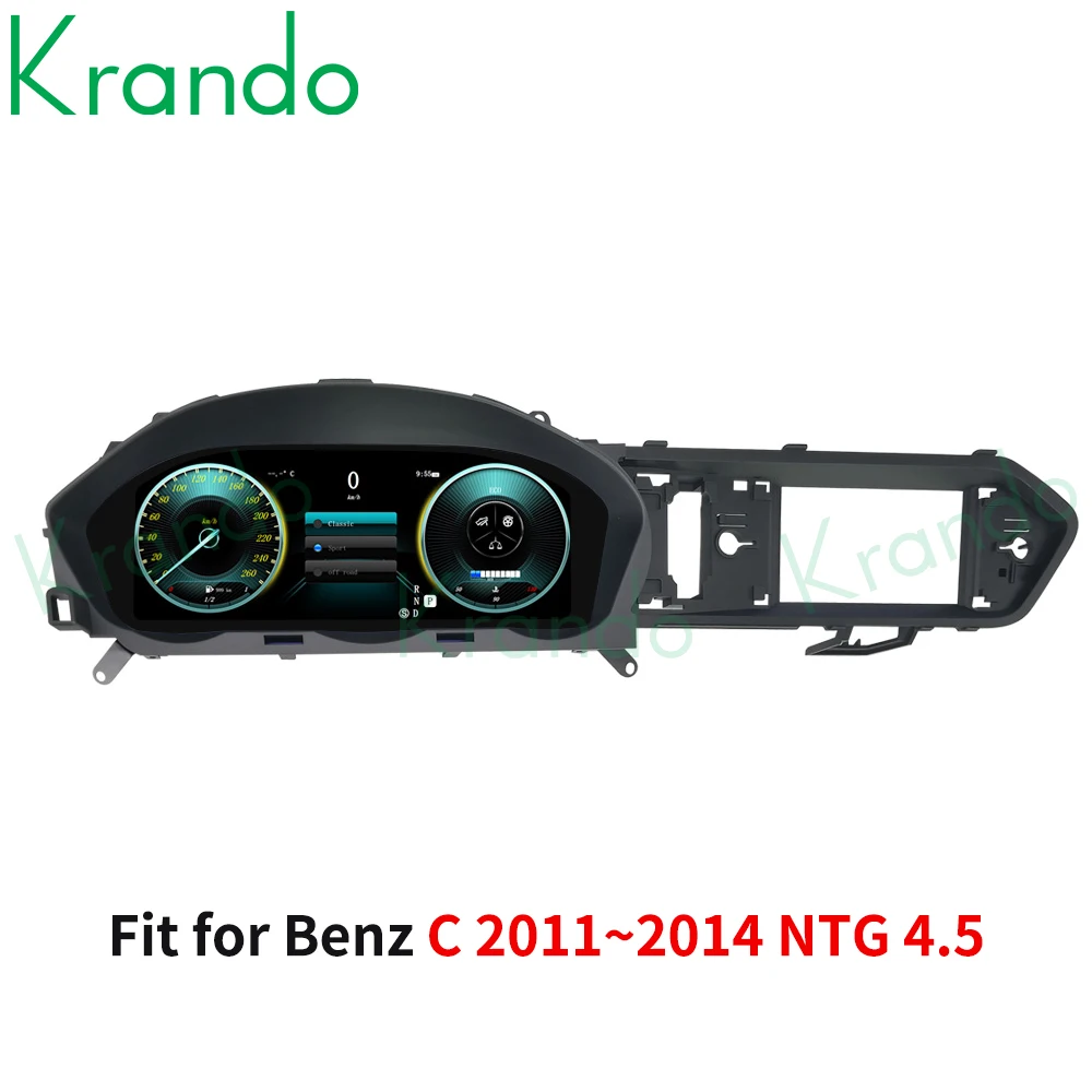 Krando Digital Instrument Cluster for Benz C W204 C180 C200 C220 C300 2008 - 2014 LCD Dashboard Panel LINUX System Plug and Play