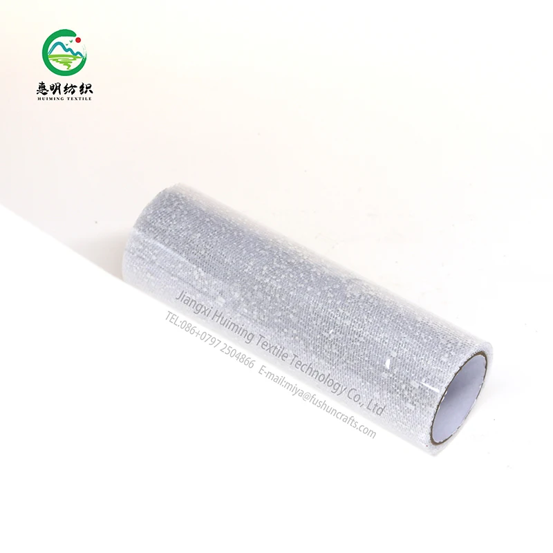 Colorful Snow Point Gauze Flower Wrapping Mesh Hexagonal Hard Net with Tulle Mesh