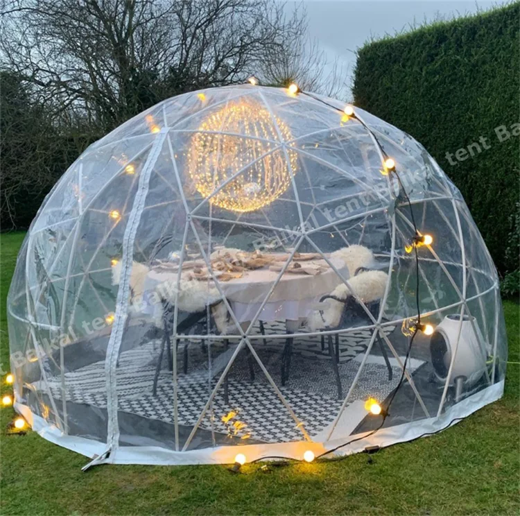 Hot sale ready to ship luxury transparent garden igloo dome tent