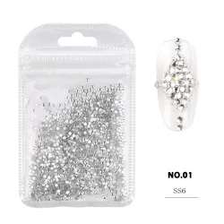 Стразы для ногтей Beautypapa 1440 шт. SS6 30 цветов, стеклянные камни без горячей фиксации, очаровательные стразы, украшения для маникюра