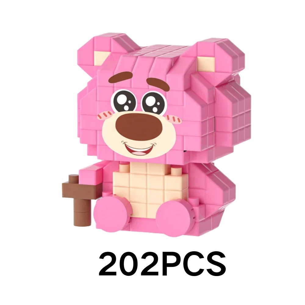 Factory wholesale High Quality Cartoon Particle Building Blocks Kids Toys Cute Diy Plastic Building Blocks Table Decor Toys