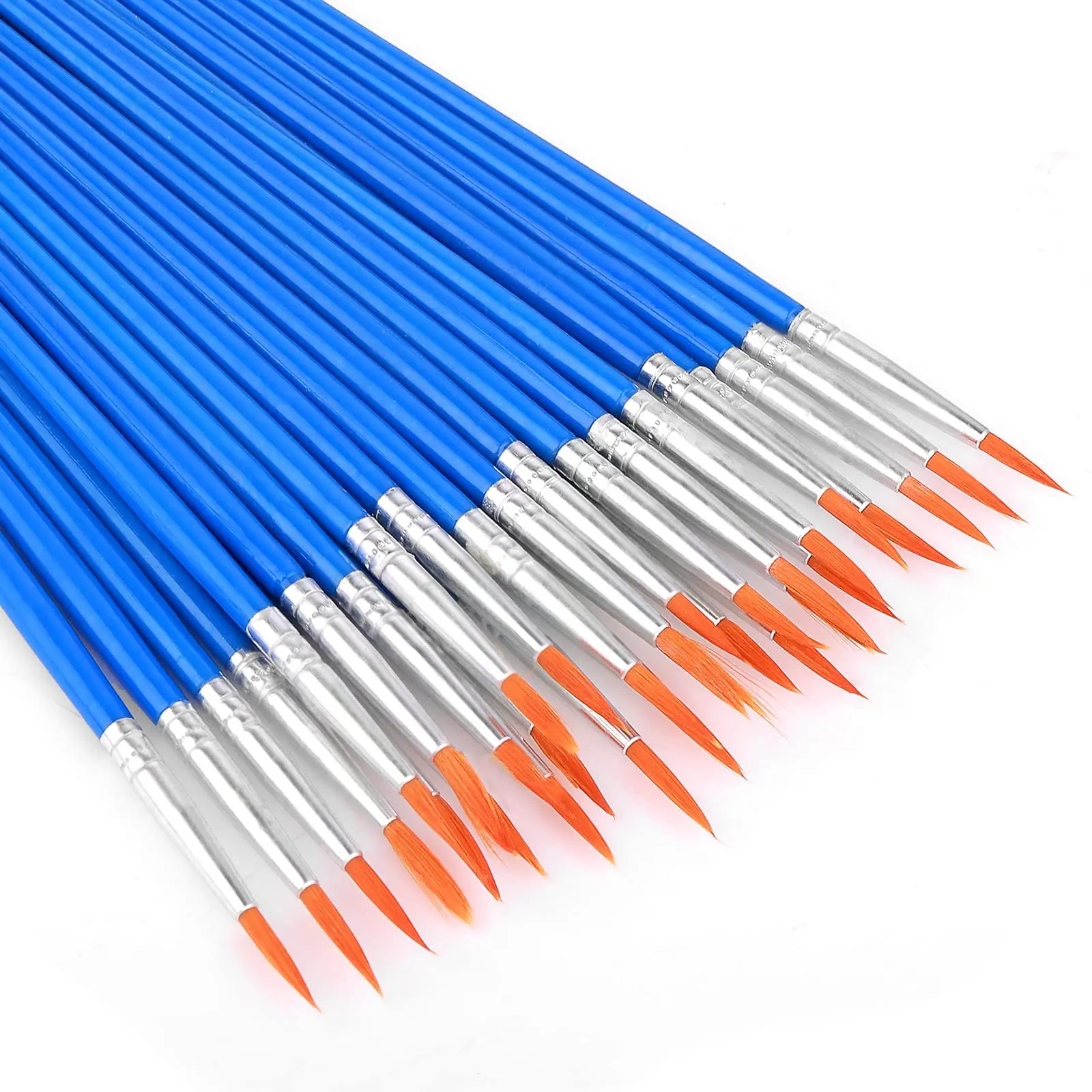 paint brush set tool oil acrylic plastic handle watercolor painting nylon hair children diy artist paint brush set