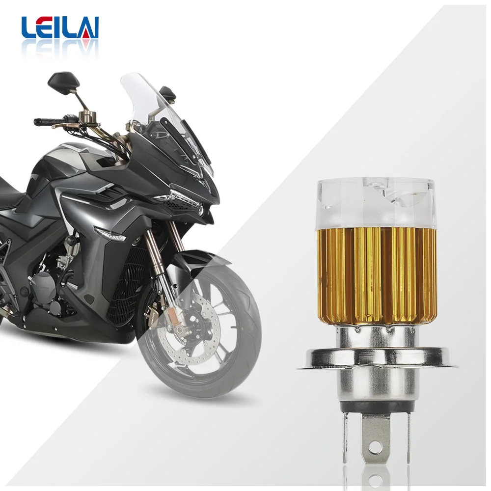 10W Motorcycle Headlights White Hi-Low Beam H4 Angel Eye Fog Lamp 1000LM Led Bulb RGB DC 9-80V  Electric Car Strobe Lamp