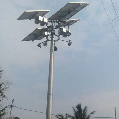 35m automatic lifting High mast Octagonal airport light for square park airport lighting with winch system