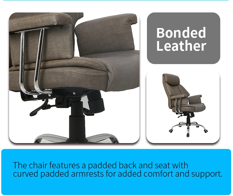 Factory directly Luxury ergonomic office executive chair leather arm chair