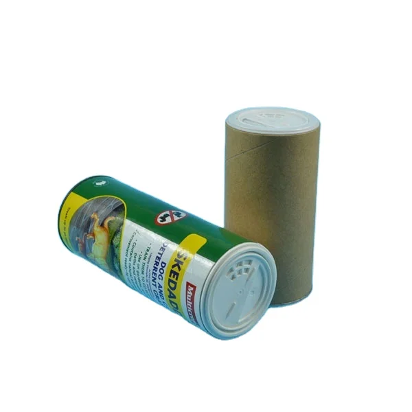 Custom printed laminated kraft paper material bath salt / shampoo powder packaging paper tube with shaker plastic lid