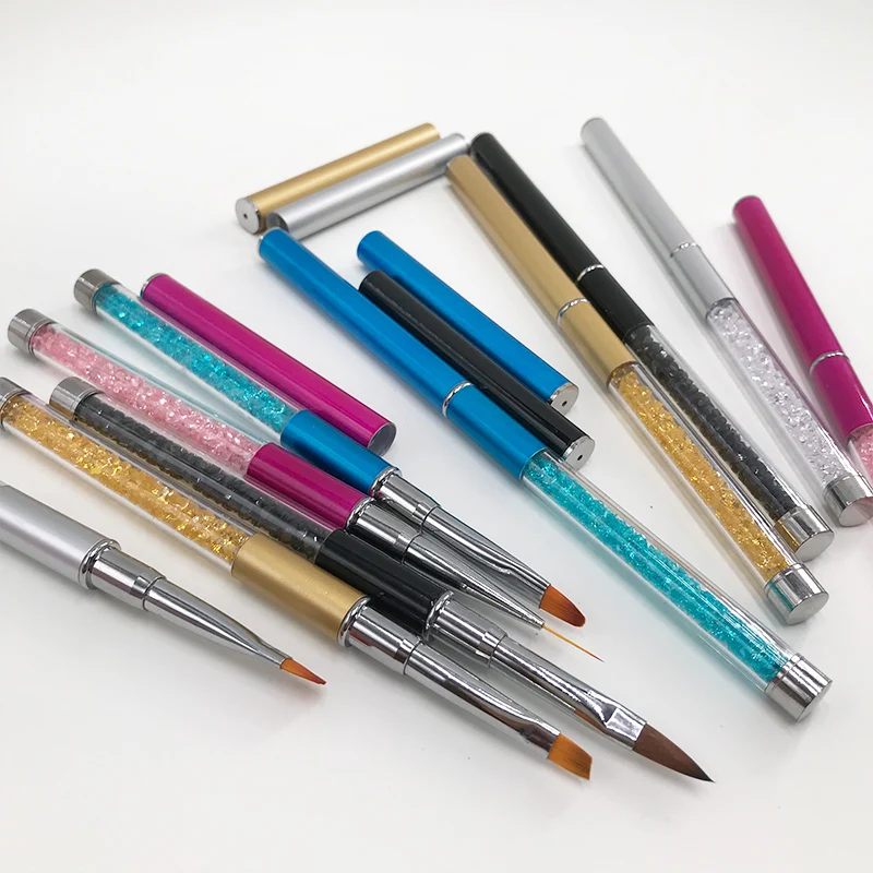 Nail Brush Set Nail Art Painting Pen Brush UV Gel Polish Rhinestone Crystal Acrylic Nail Drawing Tools