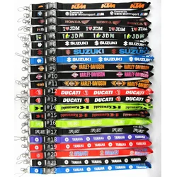 Motorcycle Logo Neck Lanyard Keys ID Badge Holder Strap Cell Phones Cameras Bags Detachable Keychains For Office Key Gifts