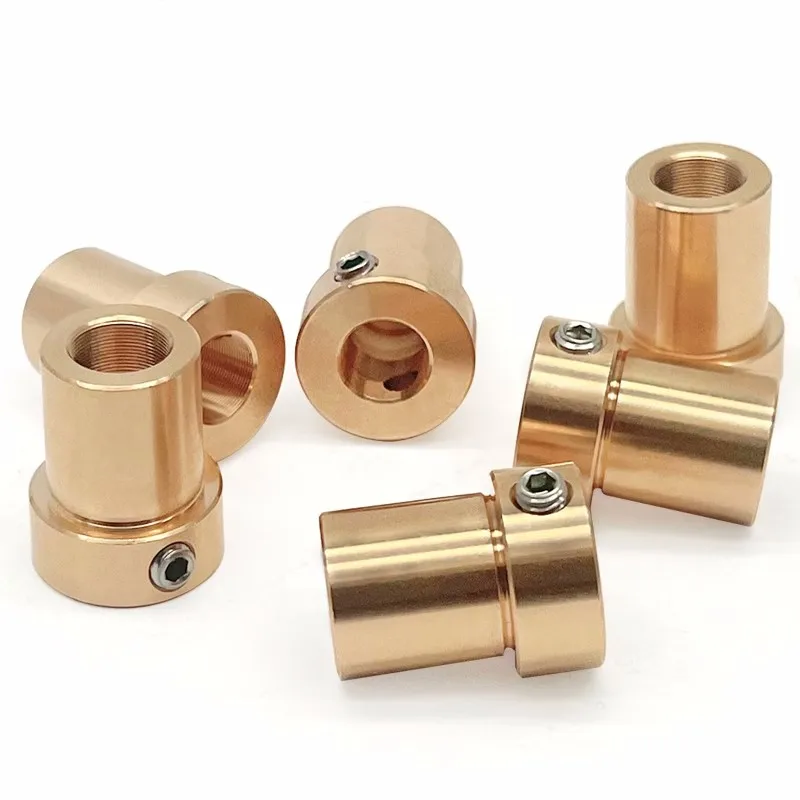 Precision Optics Female Thread Bronze Brass Connectors Bushing Sleeve Sockets Hub with Lock Screw