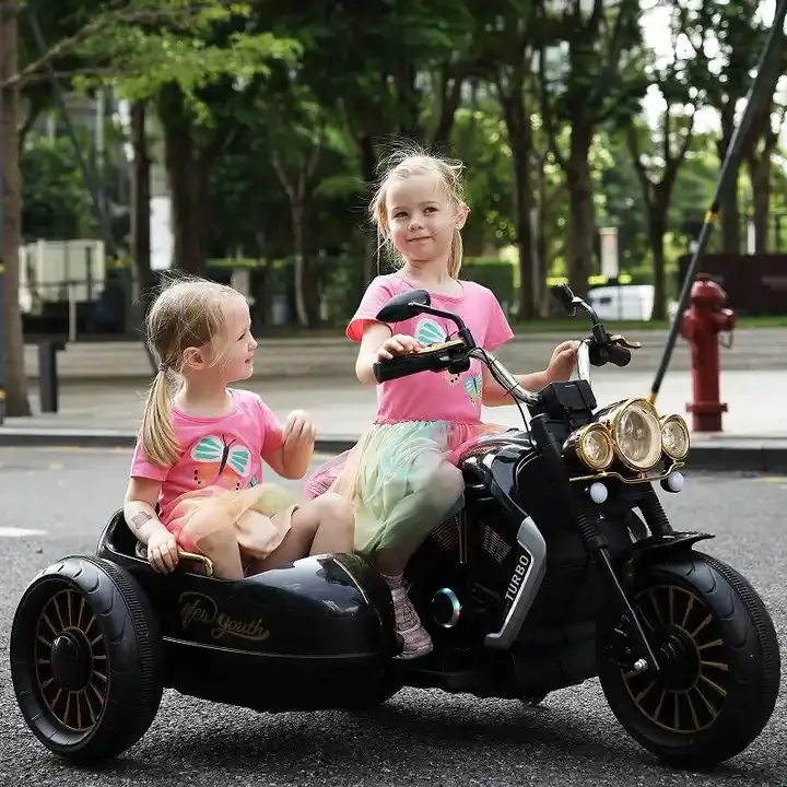Factory Wholesale Children Retro Tricycle 12V Electric Kids Ride on Cars Motorbike Big Battery off Road Baby Electric Motorcycle