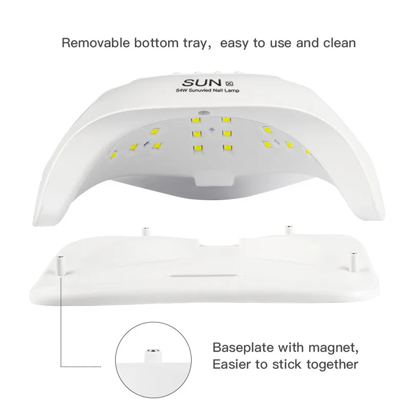 Manufacturer Wholesale Portable Sun X Lamp Nail Led Nail Dryer 54W Nail Lamp