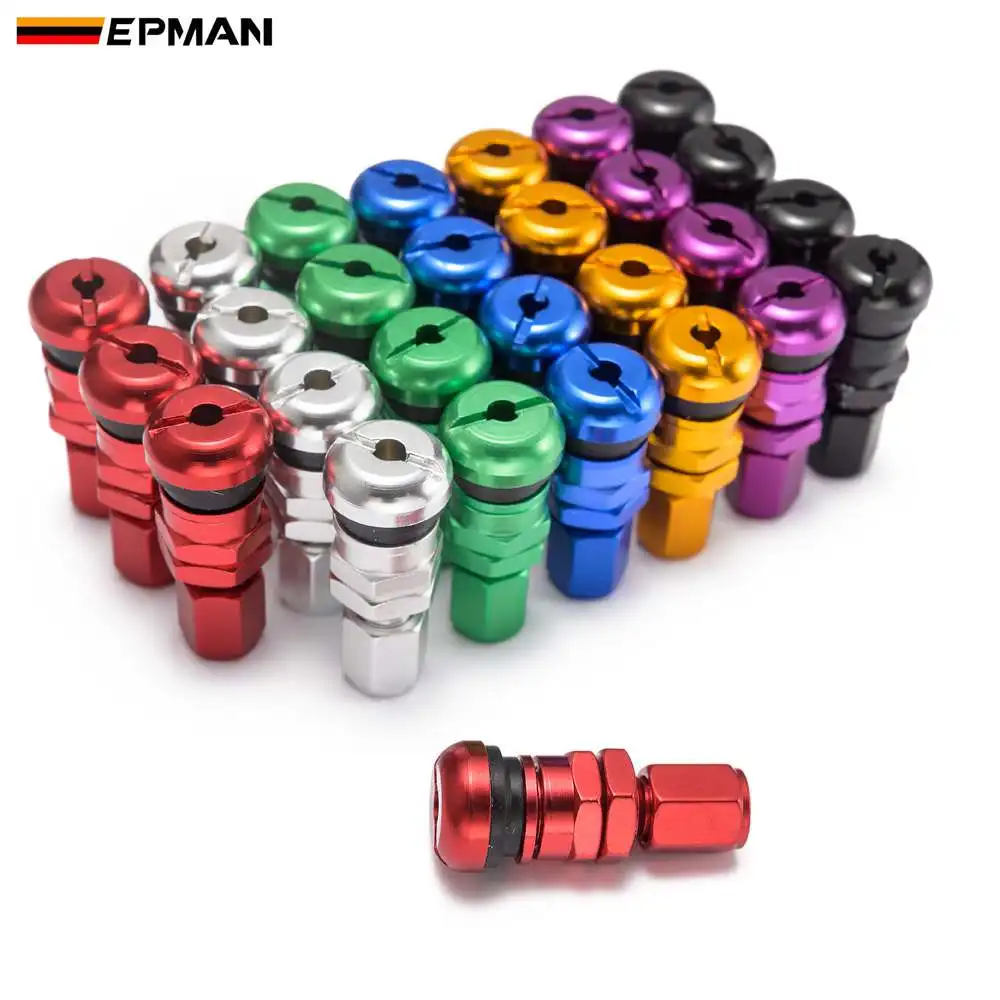 EPMAN 4Pcs Universal Metal Car Motorcycle Theftproof Aluminium Car Wheel Tires Valves Tyre Stem Air Caps Airtight Cove EPQMZ06