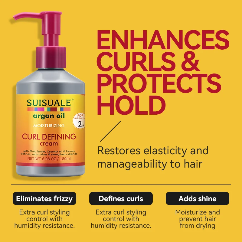 Private Label Natural Shea Butter Enhancing Smooth Anti frizz Deep Moisturizing Defining Hair Curl Cream