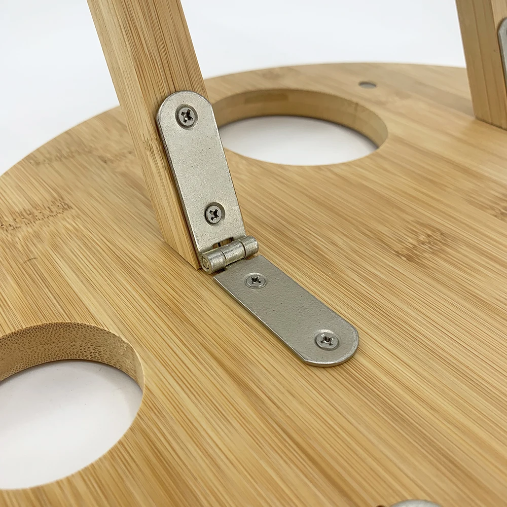 Custom bamboo portable camping table  bamboo folding picnic table bamboo outdoor wine table