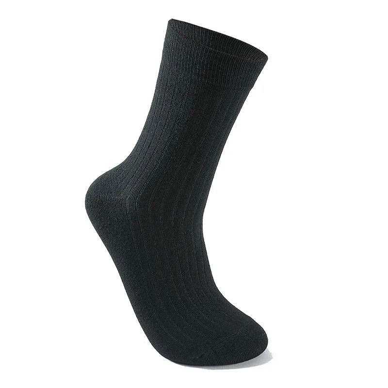 Wholesale Customized Logo with Custom Box Packing Strip Men Business Work Cotton Dress Socks