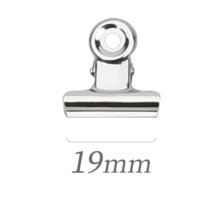 
China manufacturers stationary 19 mm Metal Silver paper binder clips for school office 