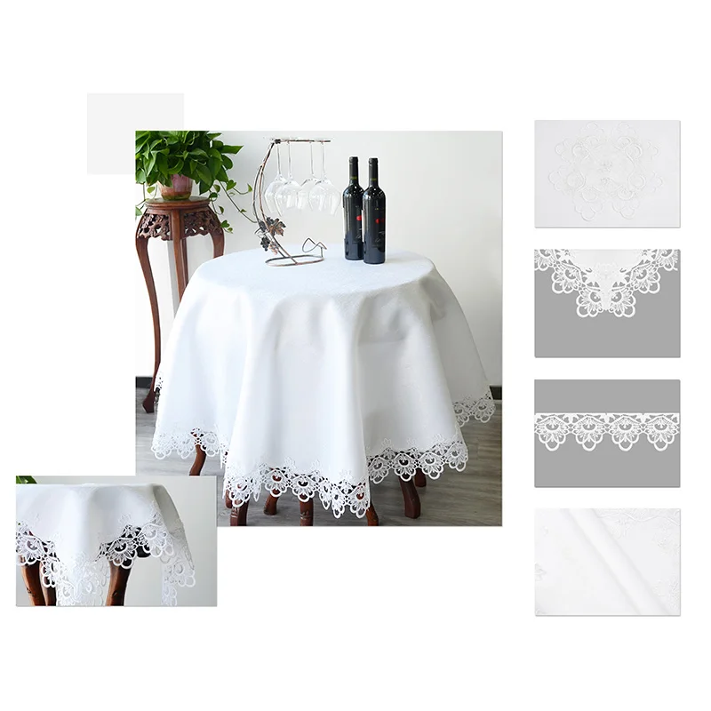 Brillmax Table Cloth Round Rectangle Square 100% Polyester Table Cloth Tablecloth for Wedding Party
