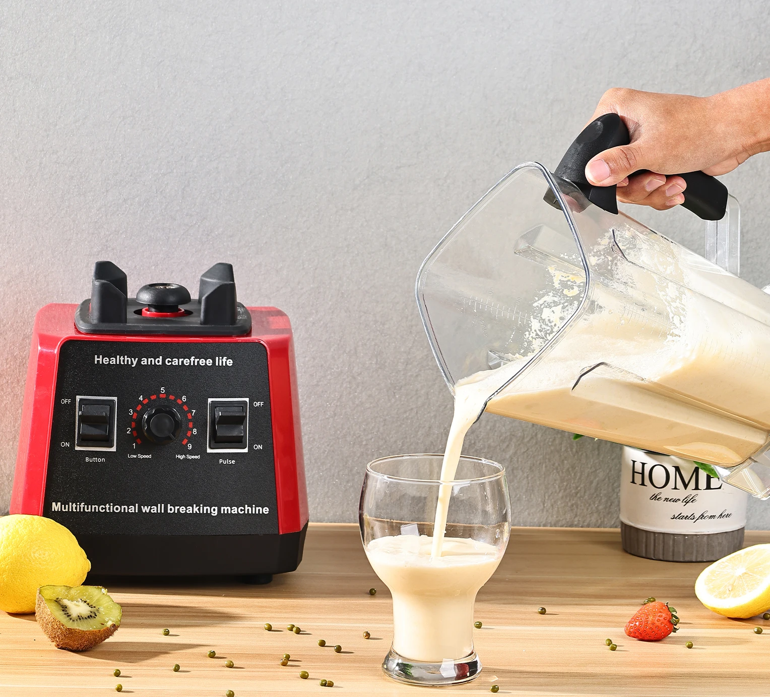 Custom Smoothie Made Food Mixer And Processor Heavy Duty Machine Kitchen Domestic Durable Motor Home Blender