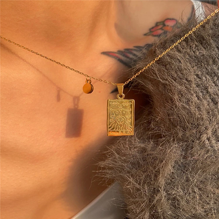  New Arrival Vintage 12 Zodiac Necklace Square