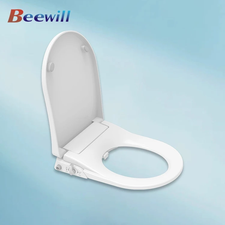 D shape dual nozzle tolet seat bathroom bidet toilet uf non-electric bidet toilet seat