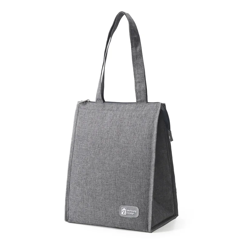 Factory Price Office insulated tote lunch Bag Custom Simple Waterproof Insulated bag with Leather Handle for picnic