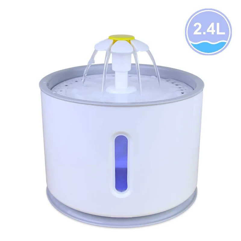 
Automatic Cat Water Fountain Pet Drinking Dog Water Dispenser Stainless Steel Pet Water Feeder with LED Light 