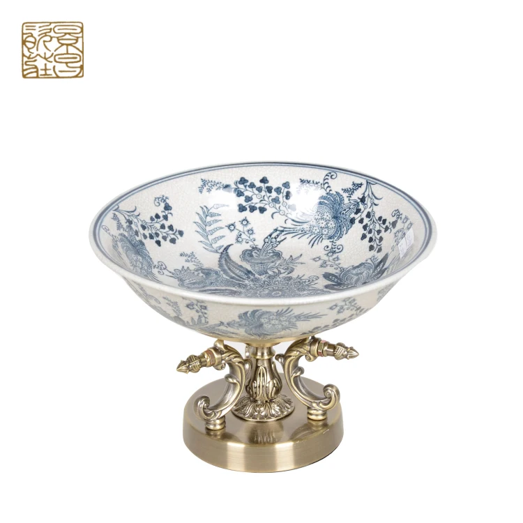 Factory Wholesale Price Chinese luxury ceramic plates tray for decoration
