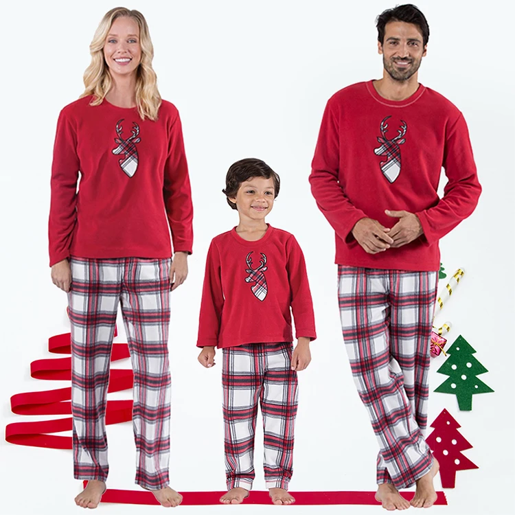 2021 wholesale hot sale printed adult family matching outfits christmas pajamas christmas matching family pajamas